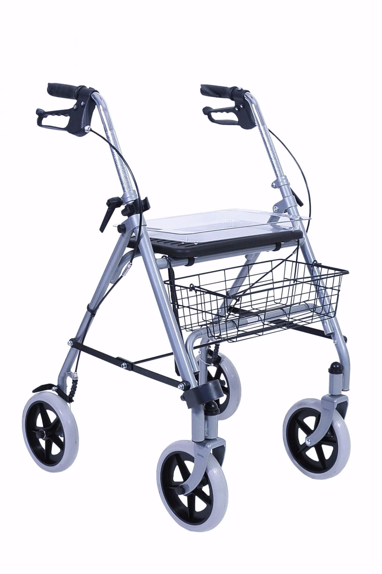 Rollator 4 roues Road pliable avec siège et panier