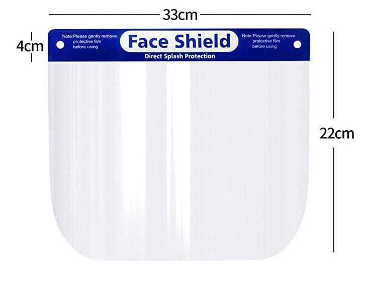 Visière de protection transparente